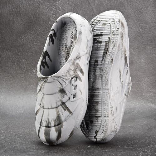 KOBURG Plasma Pro Marble Clogs for Men - Gray Grey M - Image 7