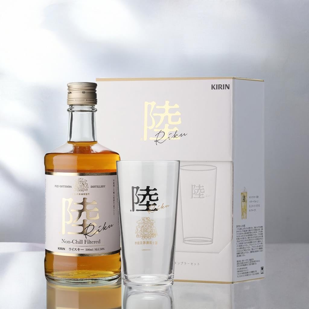 Amazon.co.jp: グラス付き キリンウイスキー 陸 50度 500ml 富士御殿場