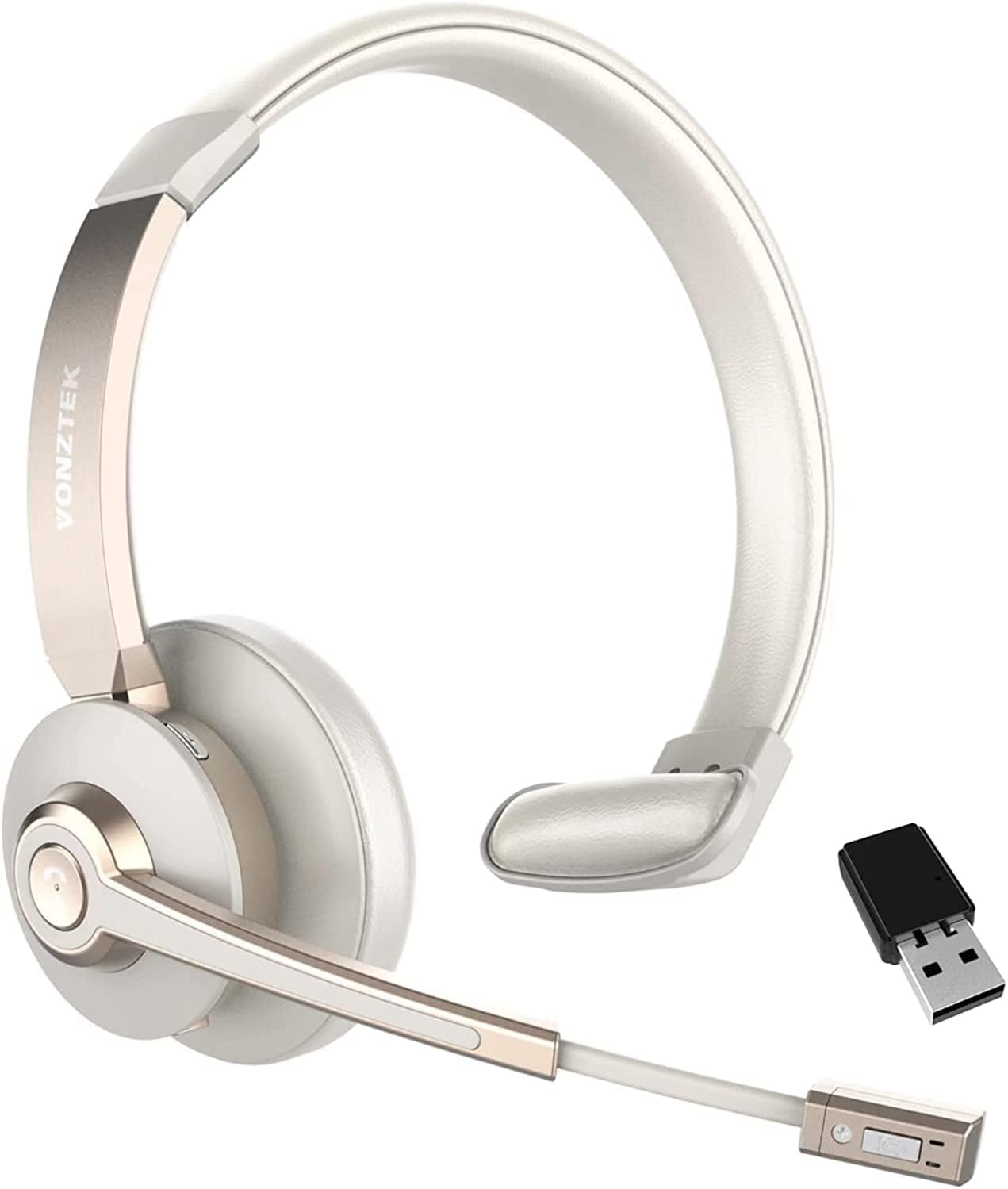 Wireless Headset with Microphone Noise Canceling, Trucker