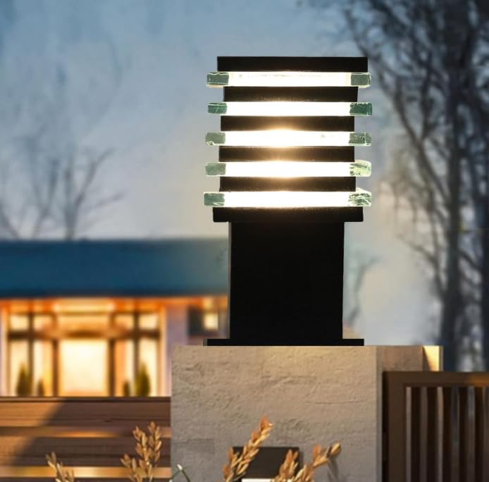 Outdoor Gate Light for Pillar, Waterproof Modern Boundary (1, Icecube BLK) | Solar Powered, Outdoor Deck Use, Clear Lens, Easy Mount Base, Auto Dusk-to-Dawn-picture-16