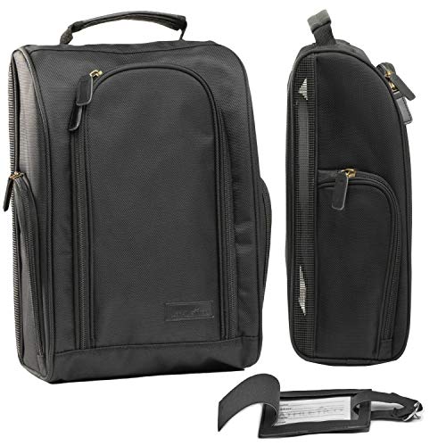 Athletico Executive Golf Shoe Bag With Luggage Tag (Black) #TOP4