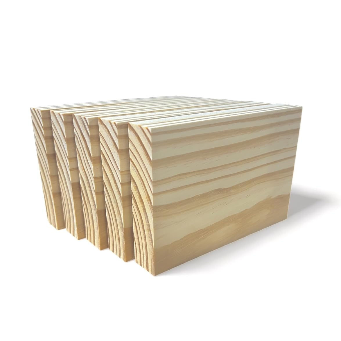4 Pack Unfinished Wood Blocks for Crafts, 4 X 6 X 1 3/8 Inch Pine Wood Board Wooden Rectangular Blocks Craft Panels for Art and Crafts Engraving Painting