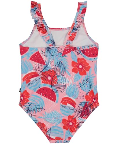 Image of Nautica Girls One-Piece Swimsuit with UPF 50+ Sun Protection, Quick Drying Bathing Suit