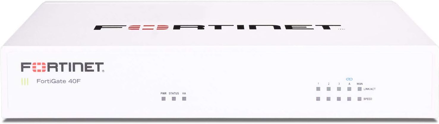 FORTINET Fortigate FG-40F Hardware Next GEN Firewall Network Security/Firewall Appliance-5 Port Single_Band-10/100/1000Base-T-Gigabit Ethernet-5 X RJ-45-Wall Mountable Without UTM Bundle