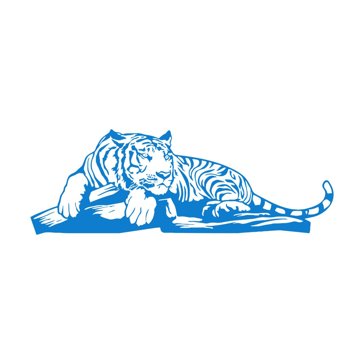 Sleeping Tiger Branch Wall Sticker Baby Nursrey Kids Room Zoo Safari Animal Jungle Wildlife Wall Decal Playroom Vinyl Small - 20x56cm — image 1