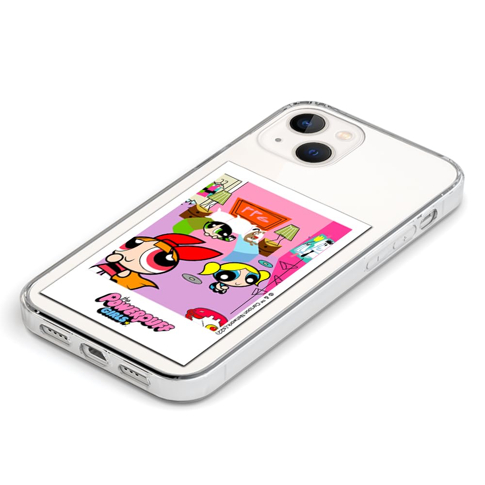 ERT GROUP custodia per cellulare per Iphone 13 MINI originale e con licenza ufficiale The Powerpuff Girls, modello The Powerpuff Girls 032, parzialmente trasparente