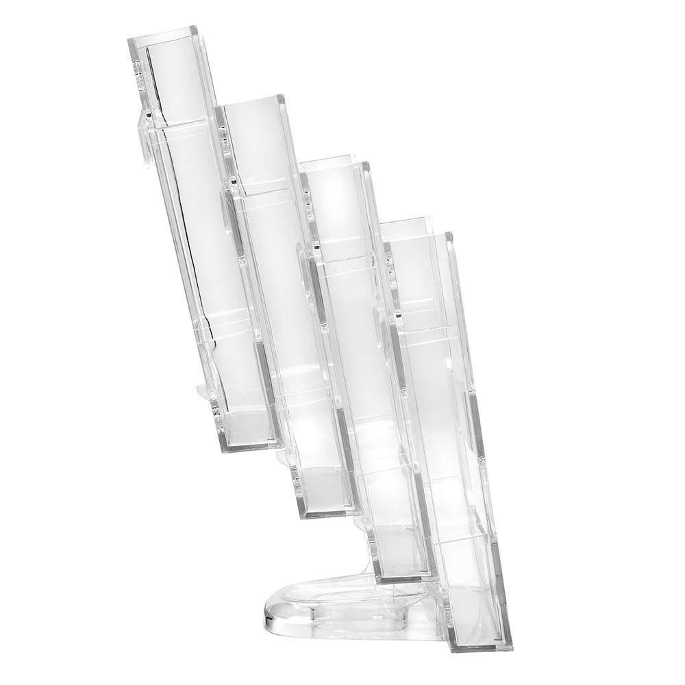 Tischprospekthalter / Flyerhalter DIN A5 Hoch / 8 Fächer / transparent