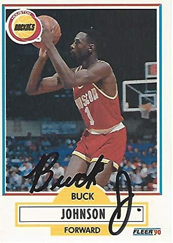 BUCK JOHNSON -SF- #1 (ROCKETS) NBA Career 1986-87 thru 1992-93 Signed ...