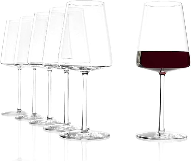 Stölzle Lausitz Power Red Wine Glasses 517 ml, Set of 6 Red Wine Glasses, Dishwasher-Safe, Lead Crystal Glass, Elegant and Shatter-Resistant