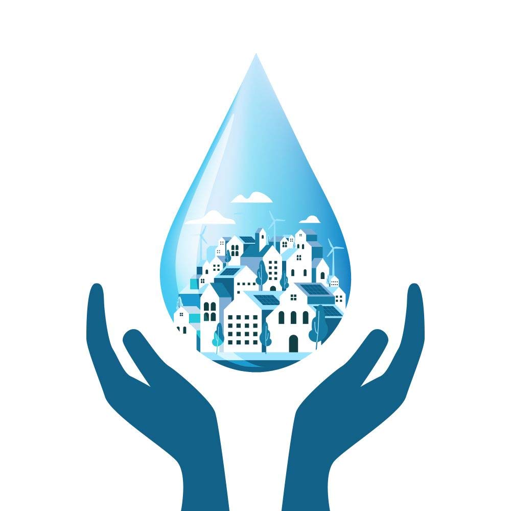 5 AceHands Holding Drop Save watee Sticker Poster|Save Water|Save Environment