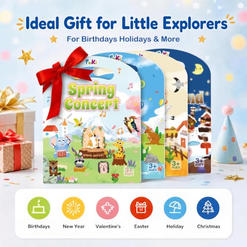 FOKI Reusable Sticker Books for Toddlers 2-4, 4 Sets 130 Jelly Stickers - image 6