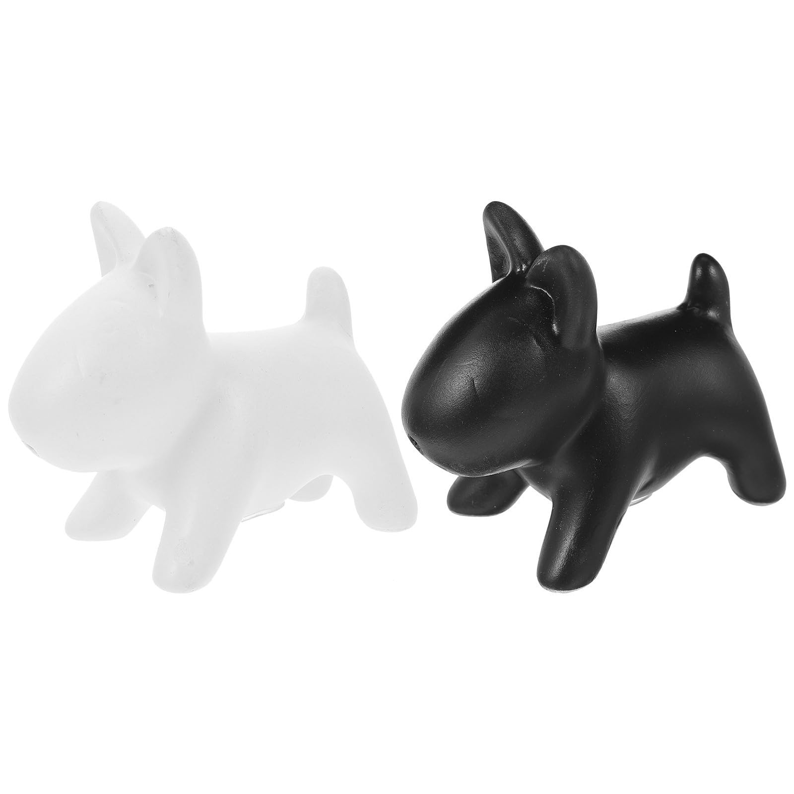 Contenants Épices 2pcs en Céramique Blanche Forme Chien, Style Créatif, Compact, Cuisine et Restaurant, Salières et Poivrières pour Poivre et Sel