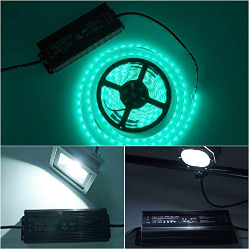 Axlhniti Led Driver 120W 12V Dc Low Voltage Output, Waterproof Ip67 Led Power Supply,Led Transformer With 3-Prong Plug 3.3 Feet Cable For Led Light thumb #4