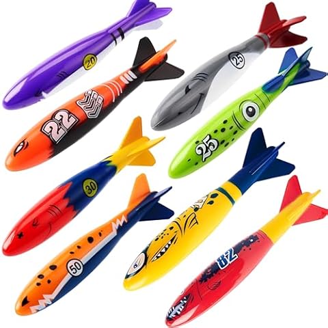 JOYIN 8 Pack Shark Diving Toys Cover