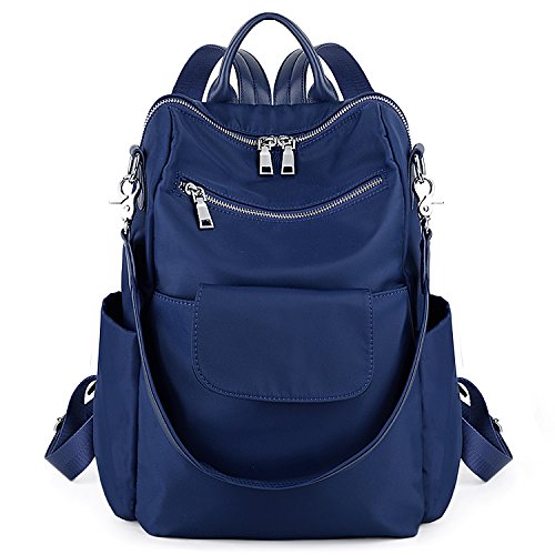 UTO Women Backpack Purse 3 ways Oxford Waterproof Cloth Nylon Ladies Rucksack Shoulder Bag A Blue