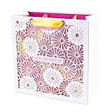 Hallmark Signature Large Mother's Day Gift Bag (Die-cut Flowers, 10.5 by 10.5 by 5 Inches)