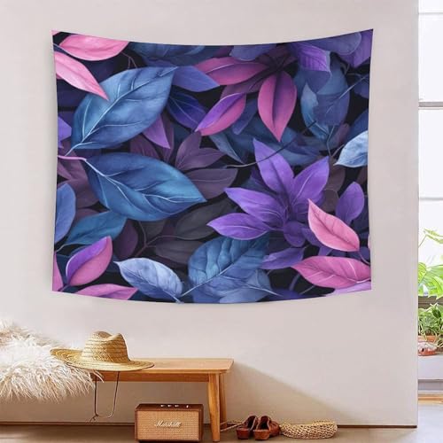 Tapisserie 3D feuilles VZOMANLEX pour habiller un grand mur blanc sans peindre le salon