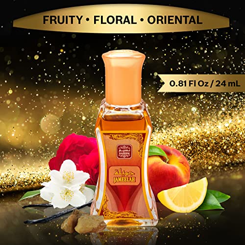 Naseem Jameelah Perfume Oil Rollerball Alcohol Free With Composition Of Rose Jasmine Fruity Musk Long Lasting Arabian Fragrance Oil For Women 0.81 Fl Oz #TOP1