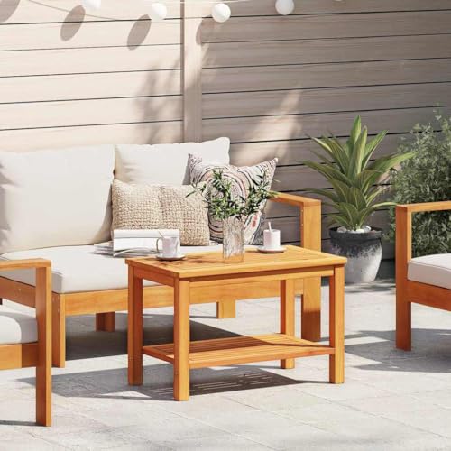 Lumanois Table d'appoint Marron 70 x 40 x 45 cm Bois d'Acacia Massif Tables Marron,4108103