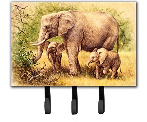 Elephants by Daphne Baxter Leash or Key Holder