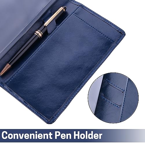 Image of Aurya Leather Checkbook Covers for Personal Checkbook, Checkbook Holder with Free Vinyl Divider, Checkbook Cover for Duplicate Checks for Men and Women