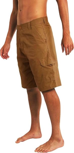 Brown cargo shorts mens Clearance