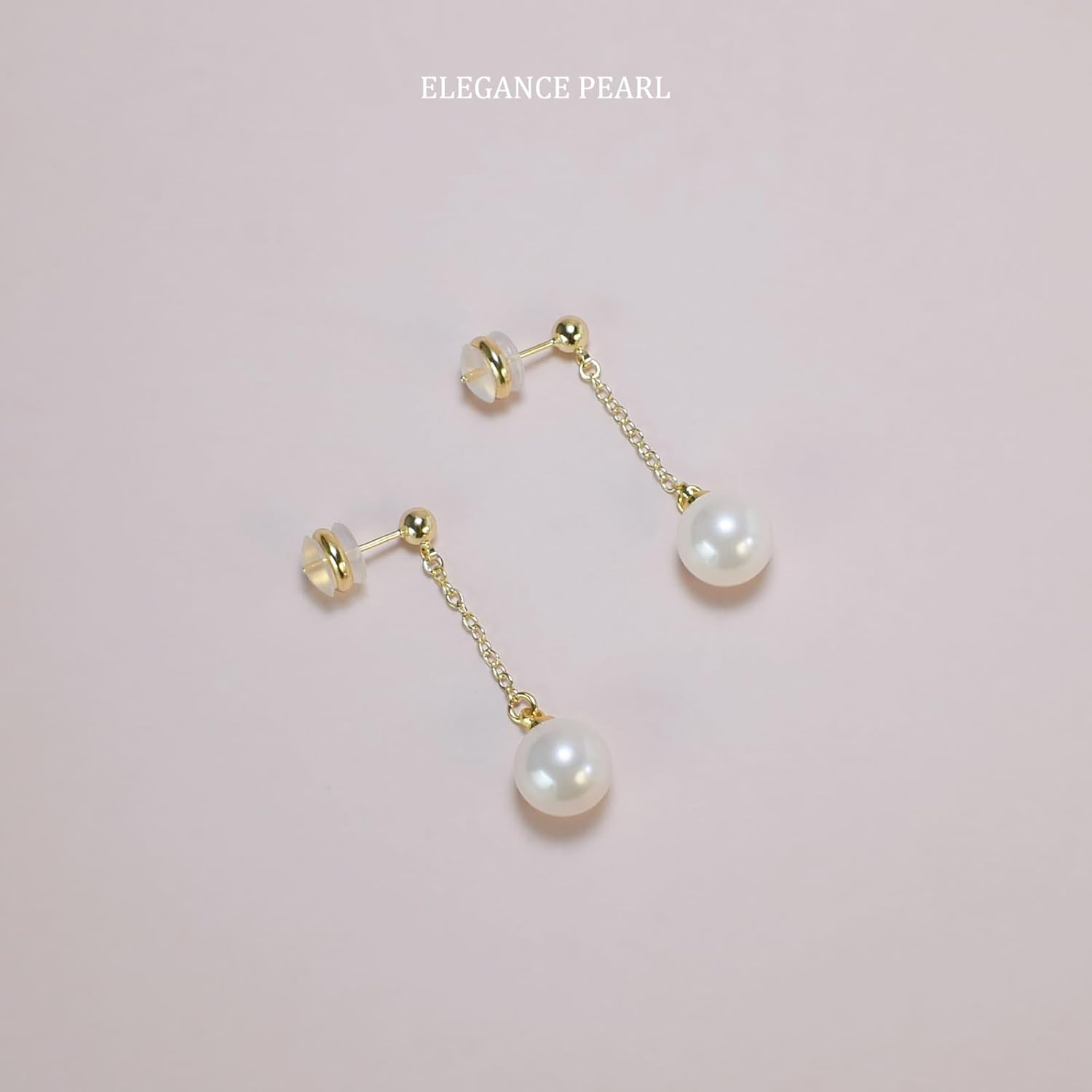 Elegance Long Pearl Earrings - Dainty Gold Plated Dangling Drop Earrings 925 Sterling Silver Post for Bride Wedding Prom Daily - Image 7