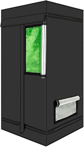 Outvita Tienda de cultivo de 2 x 2, 24 x 24 x 48 pulgadas, de Mylar de alta reflectancia, sala de cultivo de plantas hidropónicas con bandeja de