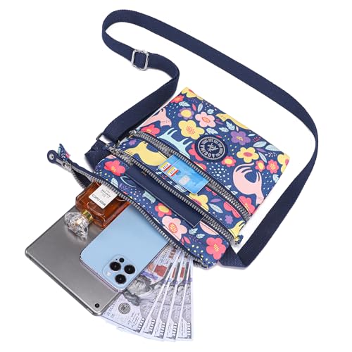 Image of AOCINA Small Wallet Purse Canvas Mini Purse Crossbody Phone Purse Bag for Girls Teens Boys Women