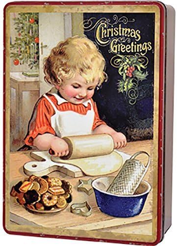 Vintage Christmas/Holiday Cookie Tin Container-Food Safe