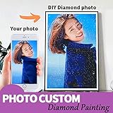GIRLSIGHT Diamond Painting Eigenes Foto 5D Diamant Painting Full Groß Diamond Painting Full Dekoration Wohnzimmer Diamant Malerei 30x30cm