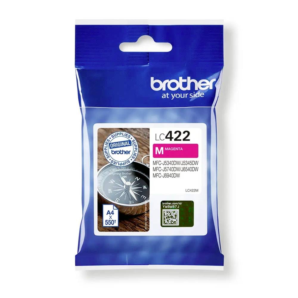Brother Original Tintenpatrone LC-422M Magenta für ca. 550 Seiten, für MFC-J5340DW, MFC-J5345DW, MFC-J5740DW, MFC-J6540DW, MFC-J6940DW