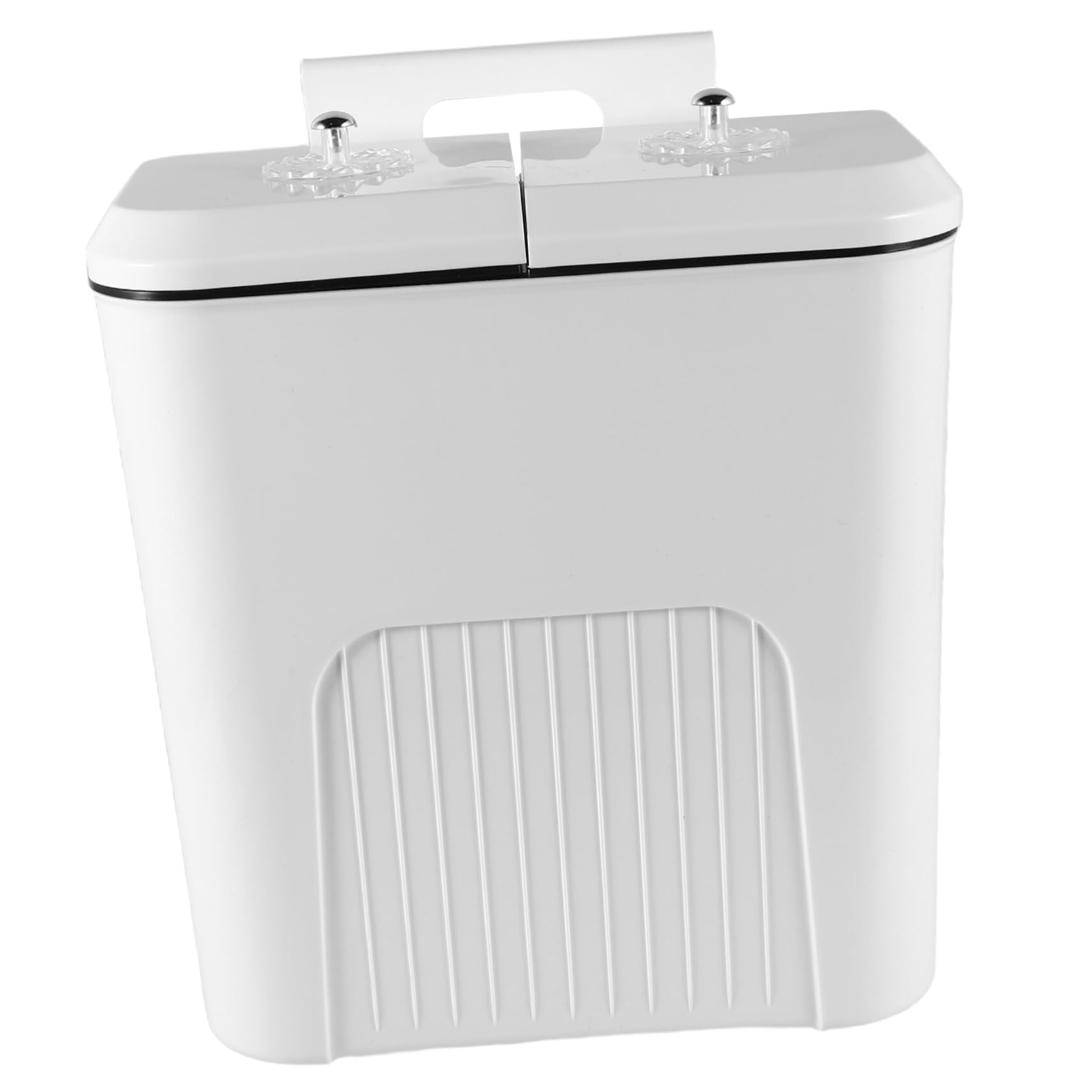 Zerodeko Wandmontierter Mülleimer mit Zwei Fächern, 9l Kunststoff, Weiß