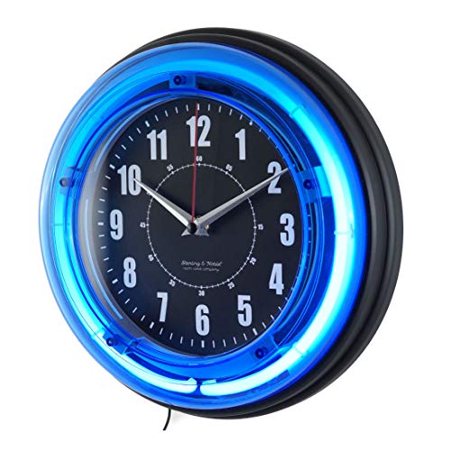 wall clock with neon light Machine Keg