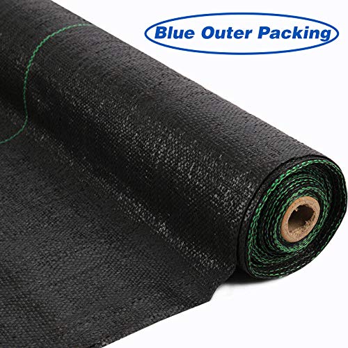 Landscape Fabric Weed Barrier 5FT X 100FT Heavy Duty & Good Permeability Woven Weed Blocker,Easy Setup Weed Control Mat Weather Proof Ground Cover 125g/sm