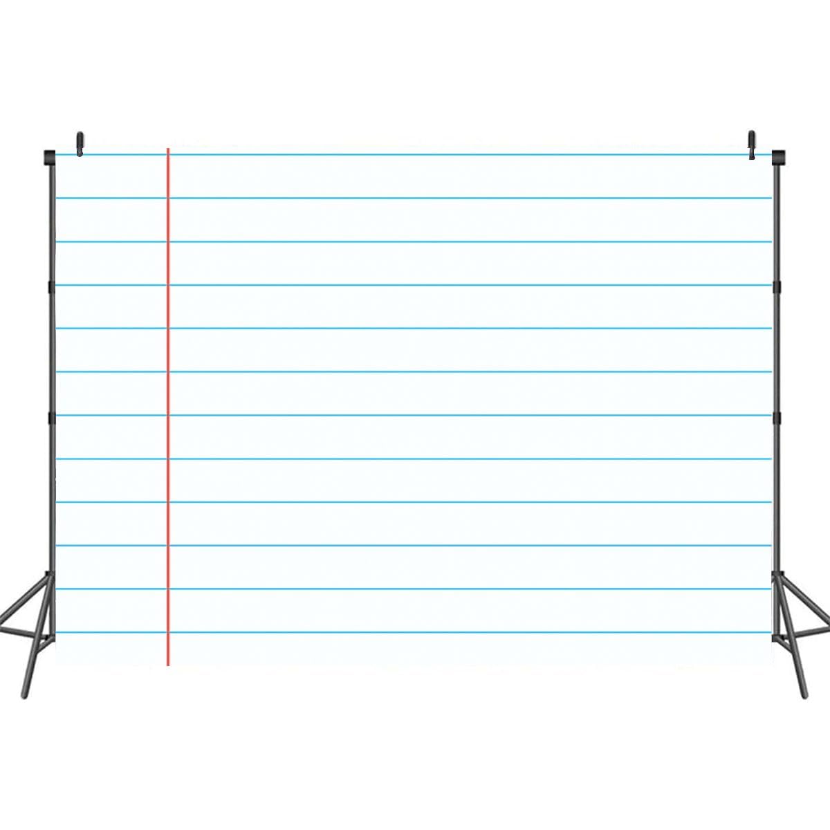 7x5FT Notebook Paper White Photography Backdrop Background Cloth Portrait Photo Booth Studio Prop Banner Photographers Home Office Decor Supplies