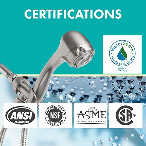 Niagara Conservation N2935Bn Earth Spa 3-Spray With 2 Gpm 2.7-In. Wall Mount Handheld Shower Head In Brushed Nickel, 1-Pack | Bathroom Shower Head Sprayer With Pressure Compensation Technology #TOP2