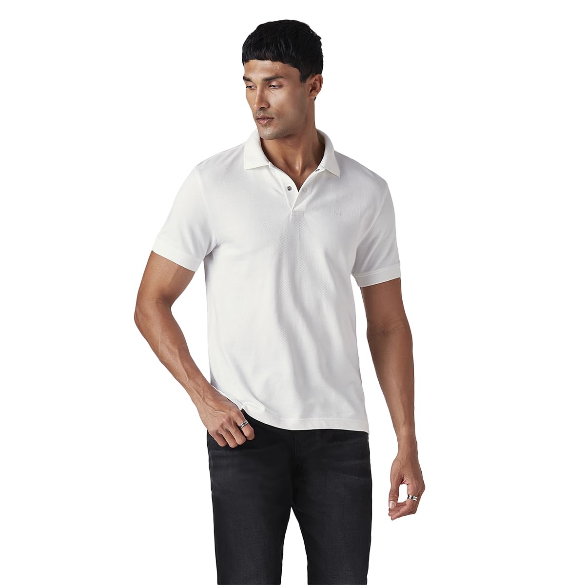 levi's Men's Solid Slim Fit Textured Polo T-Shirt-picture-18