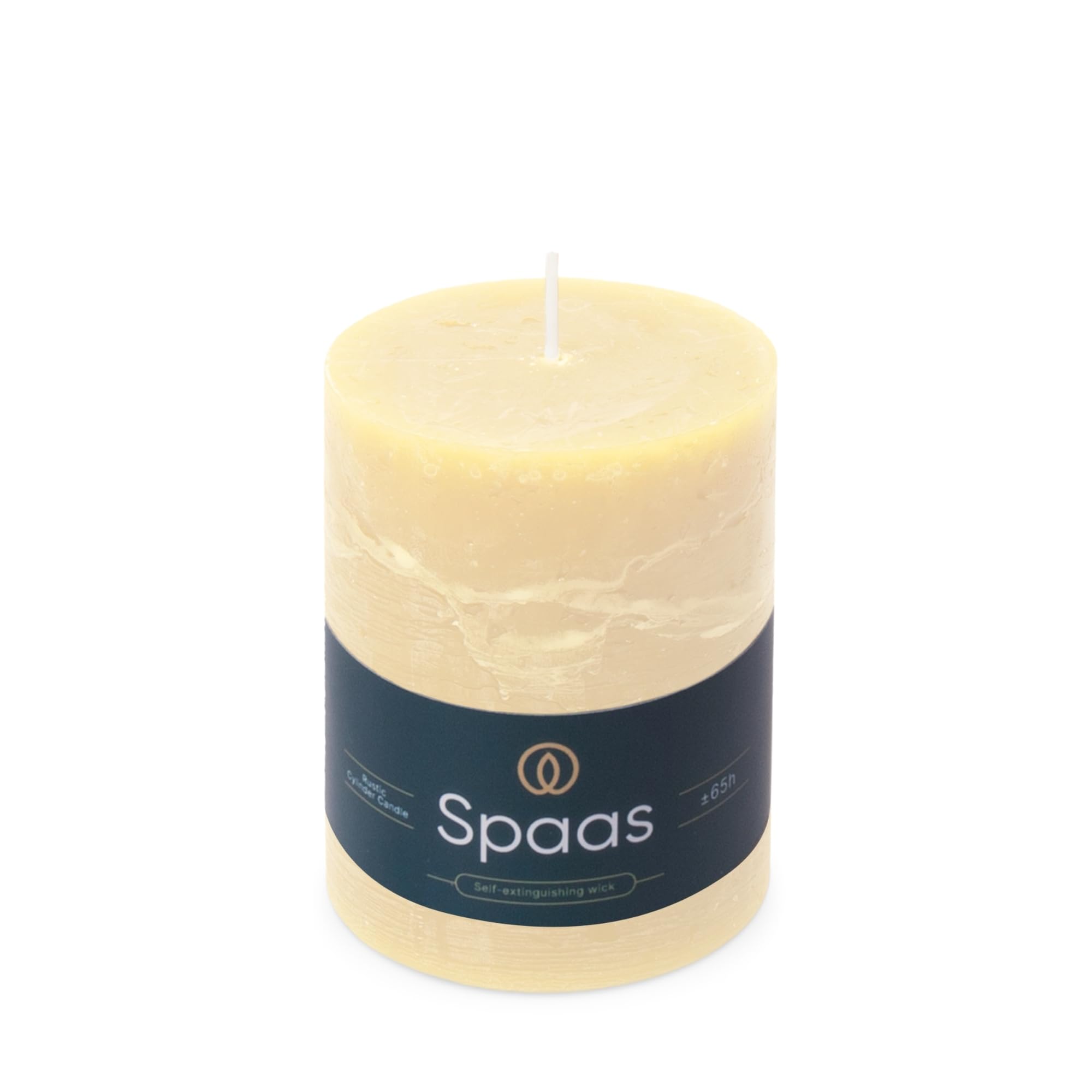 Spaas Ivory Rustic Pillar Candle 80/110 Mm 65H,