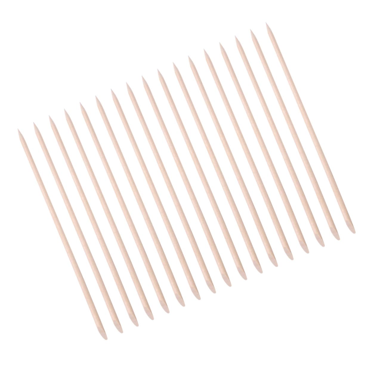 FOMIYES Double-ended Manicure Stick Set 17.8cm Cuticle Remover Tool Nail Art Pusher Wood Stick for Home Shop 200pcs