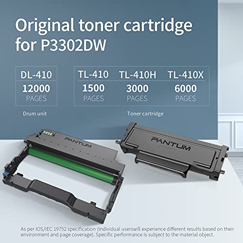 Pantum P3302Dw Compact Black & White Laser Printer Wireless Ethernet And Usb2.0 Capabilities, Auto Two-Sided Printing, Home Office Use (V4B15B) #TOP4