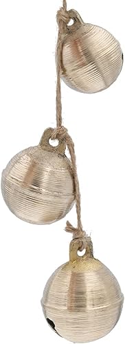 Miniatura 9 de Campanas colgantes rústicas de latón para decoración de pomos de puerta, decoración del jardín del hogar, tienderos, campana en cuerda (campanas de