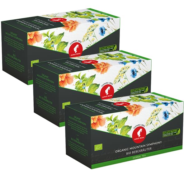 Julius Meinl Bio Bergkräuter - 20 Pyramidenbeutel | Aromatischer Bio-Kräutertee aus erlesenen Bergkräutern | 100% natürlich und biologisch | Perfekt für entspannende Teemomente | 3er Pack