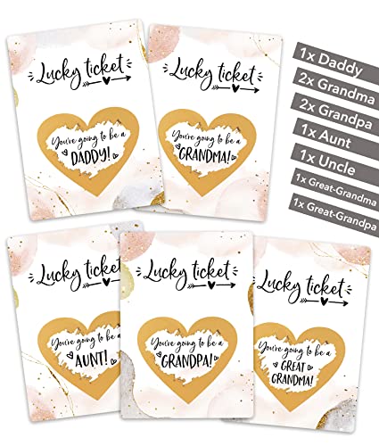 Image of Joli Coon 9 Pregnancy announcement scratch off cards - Big family - Golden Glamour - Baby announcement scratch off tickets