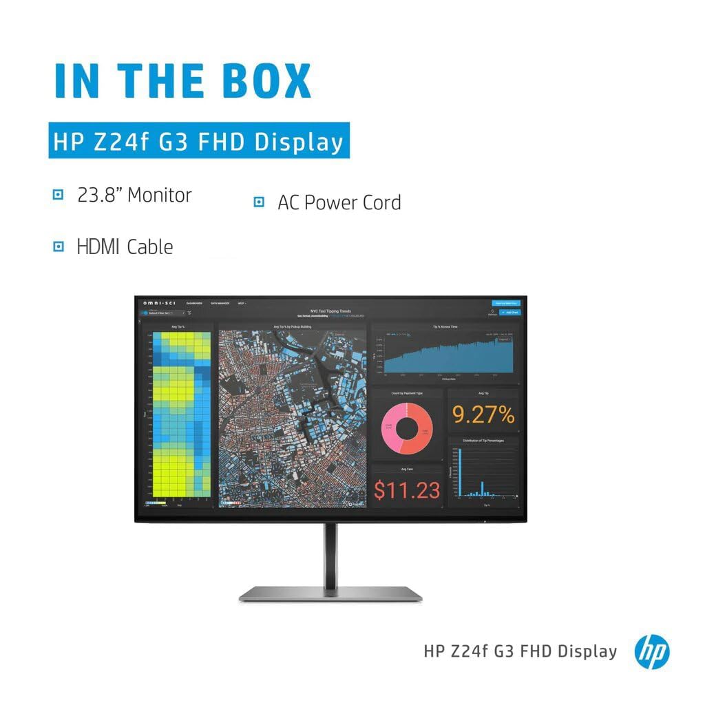 HP Z24f G3 Monitor Full HD LCD 1920 x 1080, Display, HDMI and USB