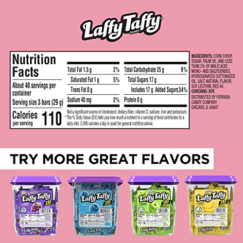 Laffy Taffy Candy Jar, Cherry, 145 Pieces #TOP6