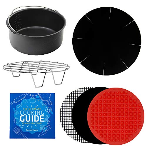 Air Fryer Round Large to XL Baking Accessories Compatible with Avalon Bay, Ninja
