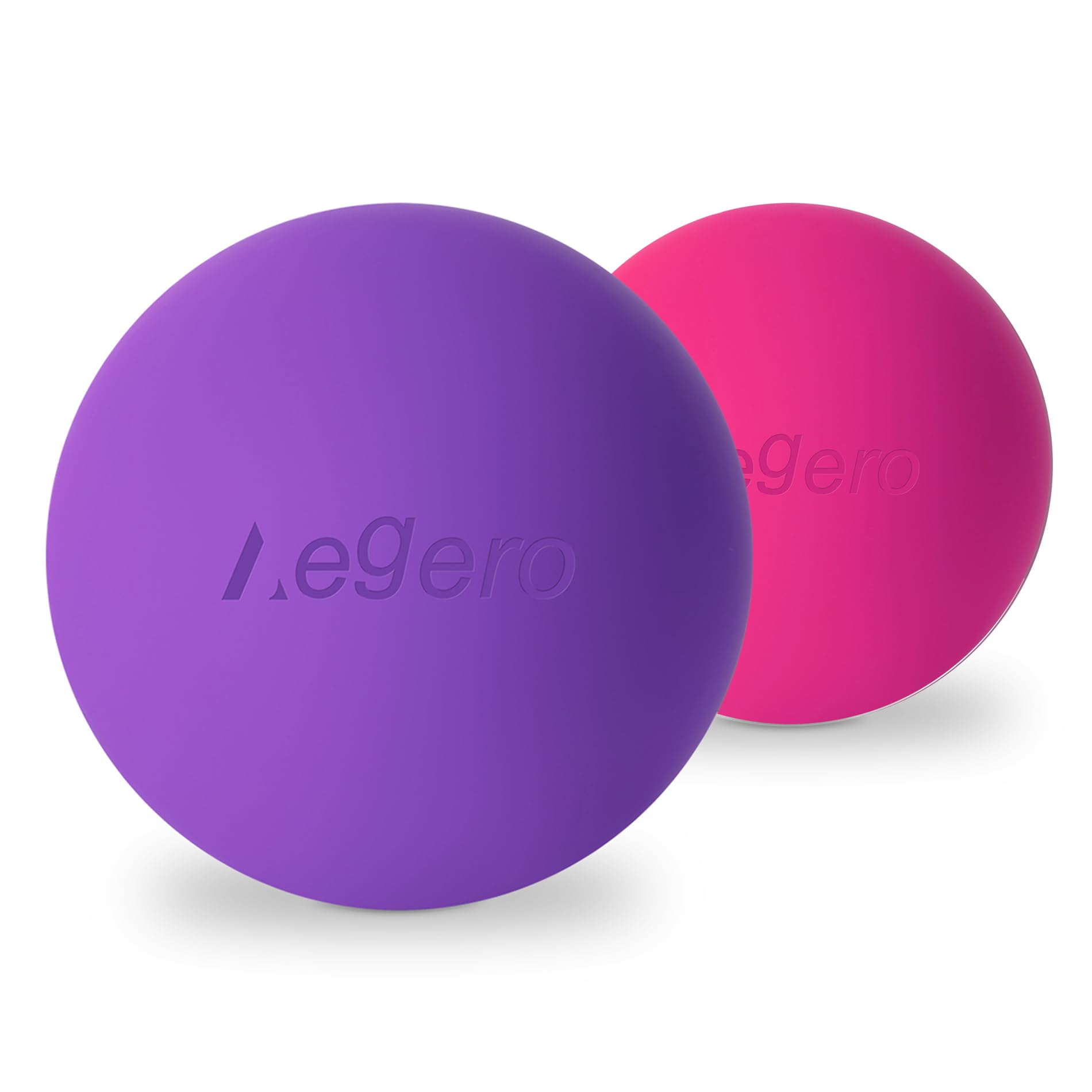 Massage Lacrosse Balls for Myofascial Release,Yoga Deep Tissue Massage,Trigger Point Therapy and Foot Plantar Fasciitis,Muscle Soreness Massager Ball (2Pack, Rose Red and Purple)