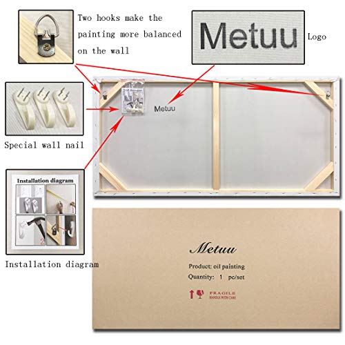 Metuu Paintings, 24x36Inchx3 Paintings Oil Hand Painting 3D Hand-Painted On Canvas Abstract Artwork Framed Ready to Hang for Living Room,Dinning Room, Bedroom