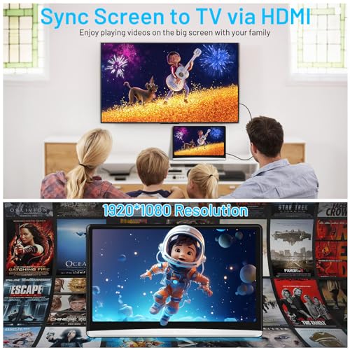 13.3 Inch Android 11 Car Headrest Video Player 2G+32G, Rear Seat Car TV with 4K IPS Touch Screen, Car Entertainment System Supports Wireless Phone Mirror Link, HDMI in/Out, Bluetooth, FM, USB - Image 6